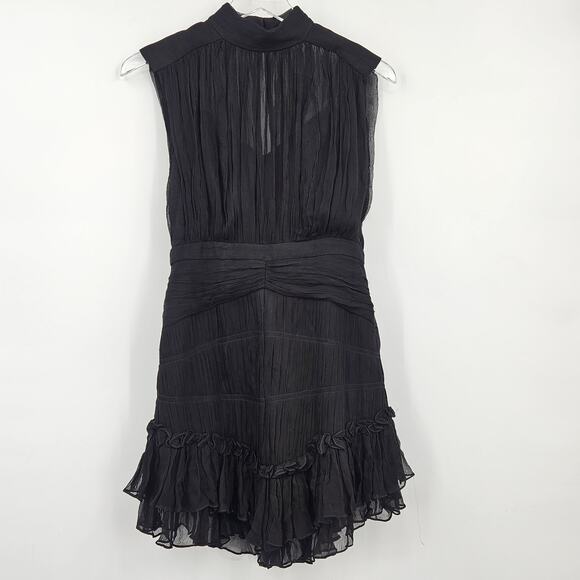 Shona Joy Safira Sleeveless Ruched Mini Dress - Black US 4 NWT - Picture 15 of 16
